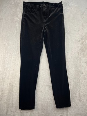 Blank NYC Skinny Velvet Pants Womens Size 27 Black Mid-Rise Casual