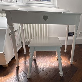 Great Little Trading Co. Girls Dressing Table Mirror Heart White Wood L2983
