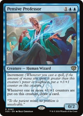 x1 Pensive Professor R MTG Secrets of Strixhaven M/NM, English