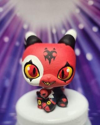 Littlest Pet Shop Helluva Boss Blitz Cat LPS Custom Hand Painted Ooak