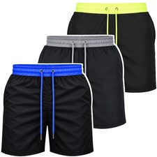 Badehose Herren Badeshorts Schwimmhose Kurz Netzinnenhose Polyester Taschen K561