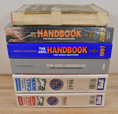4x Vtg ARRL Radio Amateur Handbook 36th 63rd 74th & 80th + Bonus Call Books