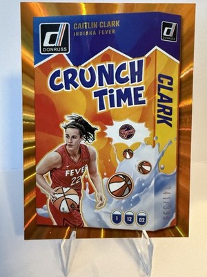 2025 Panini Donruss WNBA Crunch Time Caitlin Clark #5 Orange Laser /399
