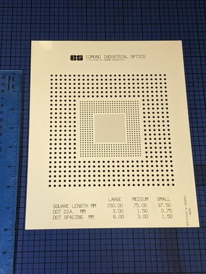 Frequency Grid Distortion Optical Target 3-in-1 , Mylar , Edmund Optics #46-249
