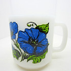 Vintage Glasbake Morning Glory Milk Glass Coffee Cup Mug Individuality Lovely — photo 2