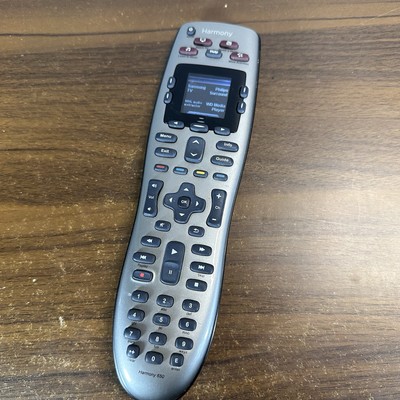 Logitech Harmony 650 Universal Color Screen Remote Silver Tested & Works