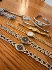 9 pcs Women's Mixed Lot Wristwatches great brands For Parts OR Repair