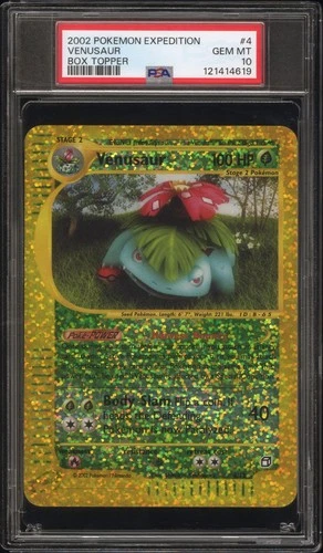 2002 Pokemon Expedition Box Topper #4 Venusaur PSA 10 GEM MINT Holo RARE!