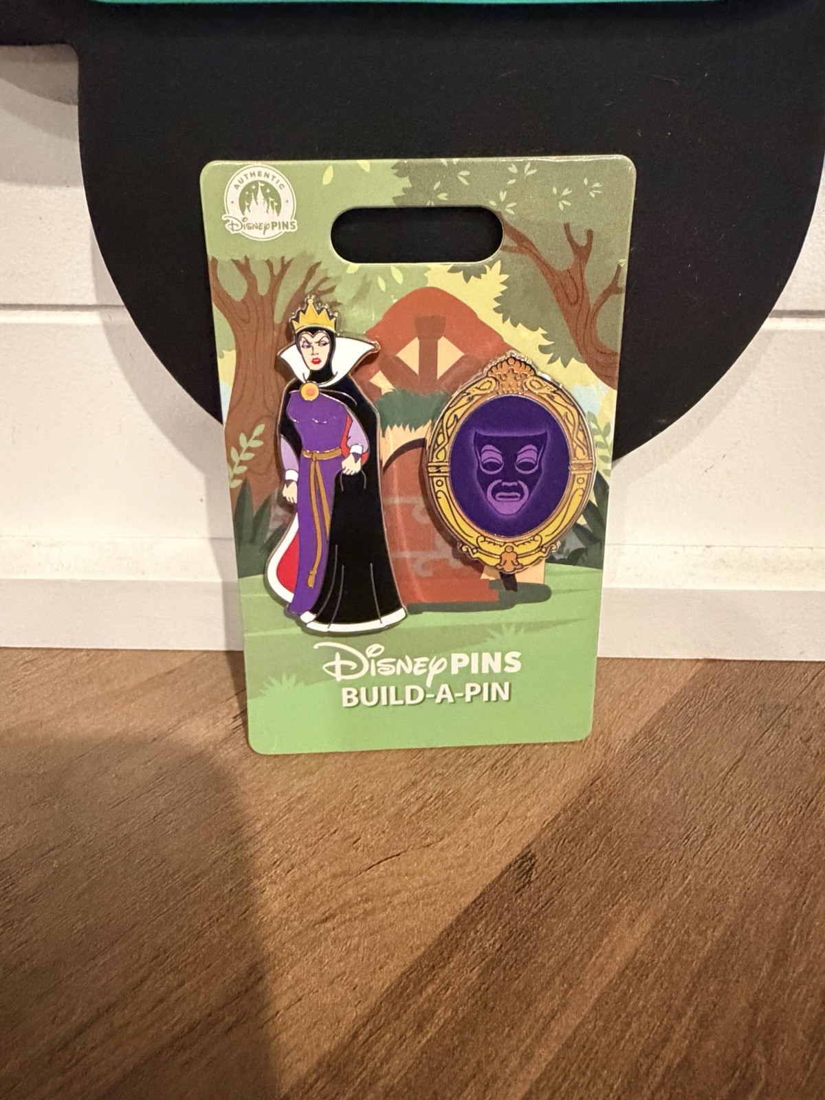 2026 Disney Parks Build A Pin 2 Pin Set Snow White Evil Queen & Magic Mirror