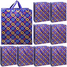 9 PCS 90L Extra Large Heavy Duty Moving Storage Tote Bags With Zipper Handle