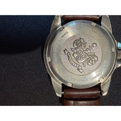 【HAMILTON】Khaki Action 6301 QUARTZ Hamilton Khaki Action Quartz Watch 6301 Black Dial Brown Leather