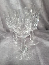 3 Waterford Crystal "Rosslare" Hand Cut Claret Wine Stem Vintage 6" Retired