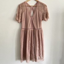 Forever 21 Pink Lace Dress Plus Size 0X XL Pretty Princess Feminine Gatsby