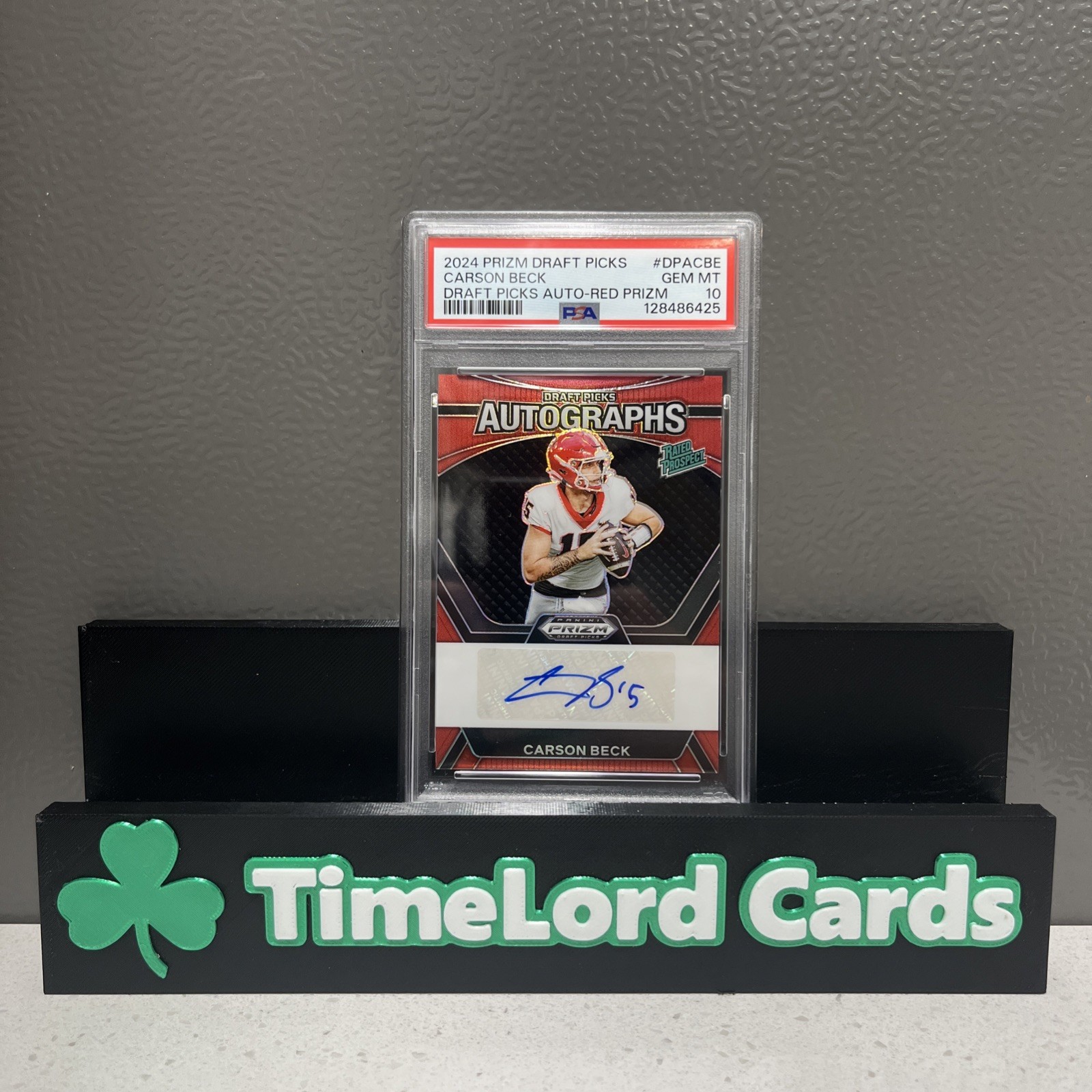 2024 PANINI PRIZM DRAFT PICKS DRAFT PICKS AUTO CARSON BECK /199 PSA 10 MIAMI