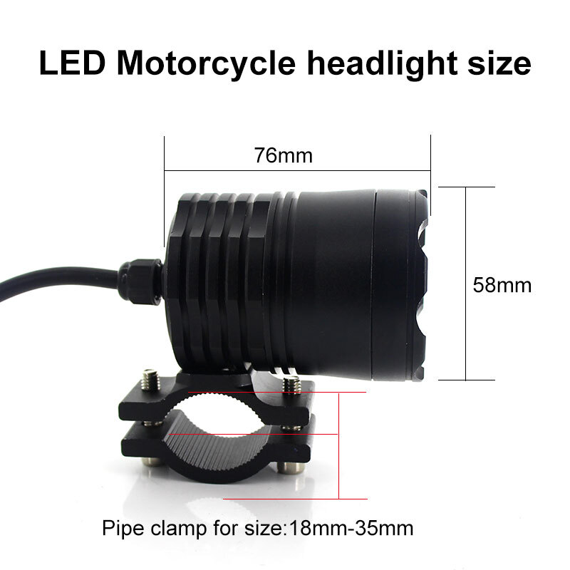 OTOLAMPARA 1 Pair Super Bright 20W Car Motorcycle Spot Lights Ultra White