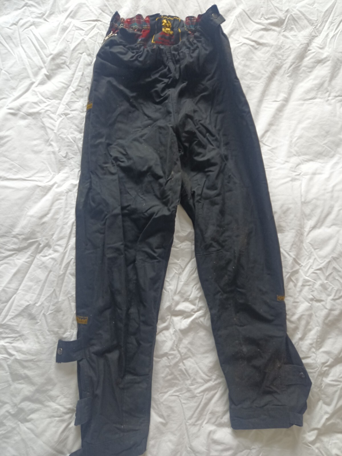 Preowned Belstaff Black Waxed Cotton Motorcycle Jacket & Trousers eBay