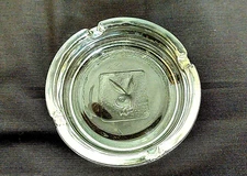 VINTAGE PLAYBOY CLUB GLASS ASHTRAYS W/ BUNNY LOGO HUGH HEFNER 1970 LOT OF 2