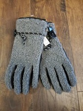 EXPRESS MEN'S leather/ touchscreen compatible gloves .color Black/gray