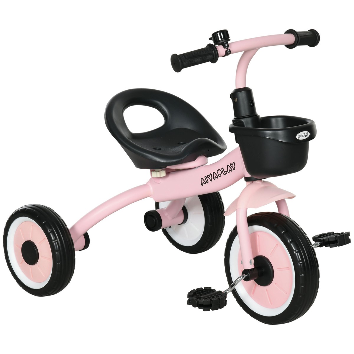 Kids Trike, Tricycle with Adjustable Seat, Basket, Bell for Ages