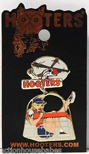 NEW! HOOTERS GIRL RESCUE CAGE COAST GUARD HELICOPTER MILITARY LAPEL PIN