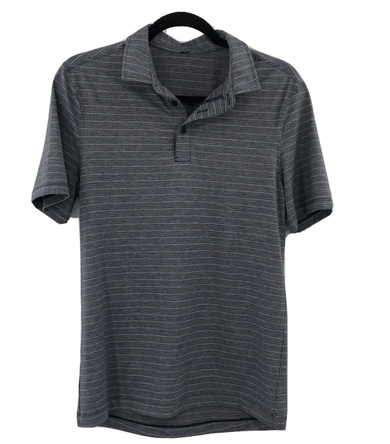 Lululemon Evolution Striped Polo Gray Active Golf… - image 1