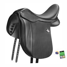 Bates Wide Heritage Dressage Adjustable Performance Saddle CAIR Black 16.5"-18"