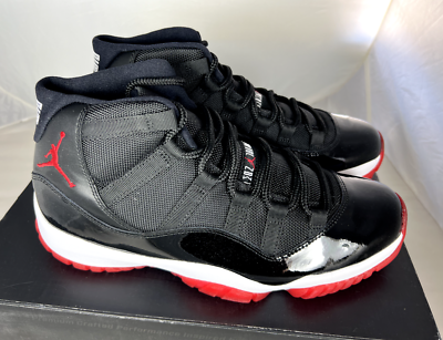 Nike 2012 Air Jordan 11 Retro Bred Patent Black Red 378037-010