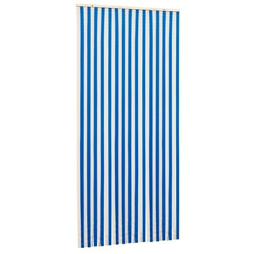Pillar 86 x 200cm Blue/White Weekender PVC Door Curtain - DC8620BW - Picture 2 of 3