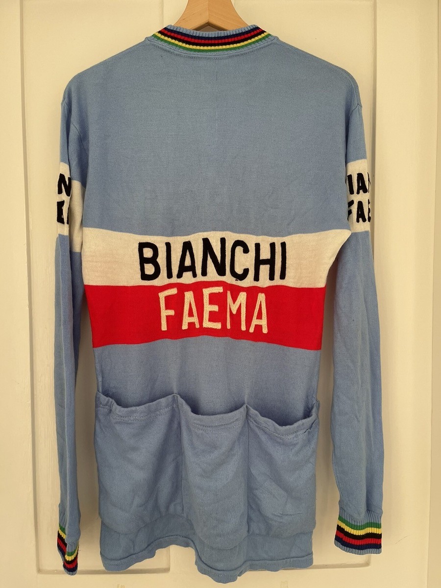 Bianchi Faema Rare Vintage Cycling Top Jersey S/M UK