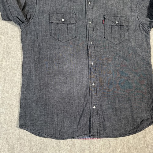 Levis Gray Snap Front Shirt Men’s XL Aztec Flannel Lined Shacket - Picture 5 of 12