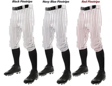 Champro Triple Crown Knicker Youth Pinstripe Baseball Softball Pants, BPPINKY