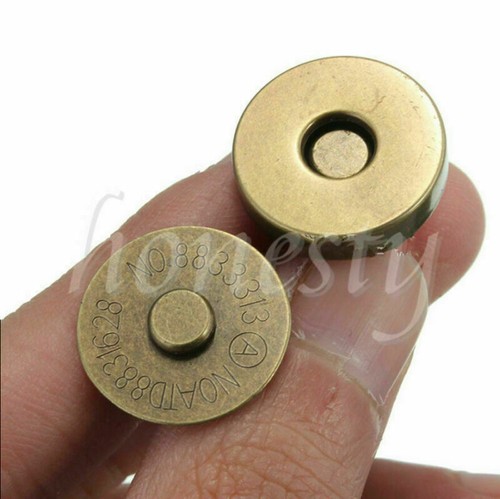 10 Sets 14/18mm Magnetic Fastener Snaps Clasp Button for Purse Bag DIY Sewing - Picture 13 of 15