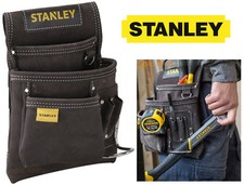 STANLEY Buffalo Dark Tan Leather Nail,Hammer,Tool Belt Pouch Holder, STA180114