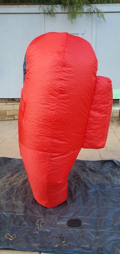 Enorme Disfraz de Halloween Inflable Rojo Among Us Grande Alto Adulto - Imagen 4 de 4