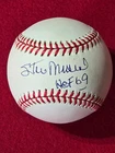 Stan Musial Single Signed Insc HOF 69 Baseball ONL Coleman Autographed Auto GAI