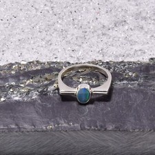 Opal Dublette Ring, 925er Silber, Edelsteinring (23156), Edelsteinschmuck