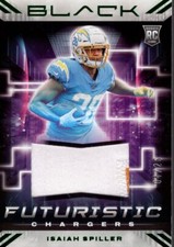 2022 Panini Black Futuristic Jerseys Emerald #10 Isaiah Spiller Jersey /25 NM-MT