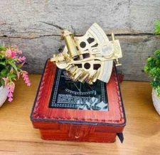 Nautical Antique Kelvin & Hughes LONDON 1917 Brass Sextant Antique Polish Handma