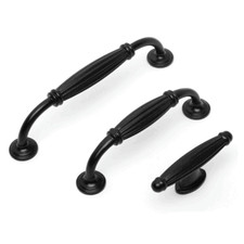 Pull Handle Kitchen Bedroom Cupboard Cabinet Drawer Door Handle Zinc Alloy Black