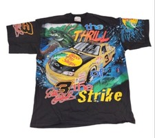 VTG 90s Dale Earnhardt Bass Pro Shops The Thrill Of The Strike USA XXL AOP Shirt