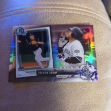 2017 Bowman Chrome Bowman Then & Now Trevor Story Colorado Rockies #BTN-4