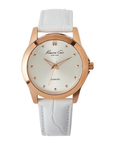 Kenneth Cole KC4822 30mm Quartz Watch - New w/ Box Kenneth Cole Classic White Enamel Bezel White/Steel 30 mm  main image 3