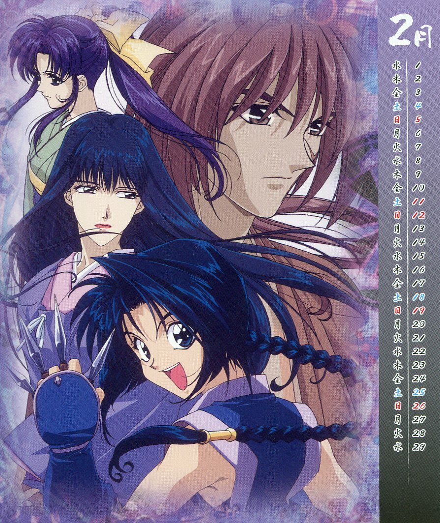 3 pcs postcard Rurouni Kenshin anime Kamiya Kaoru Takani Megumi