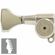 New Hipshot 6-in-line Locking Tuners Hs Buttons Non-staggered Treble - Nickel New Hipshot 6-in-line Locking Tuners Hs Buttons Non-staggered Treble - Nickel