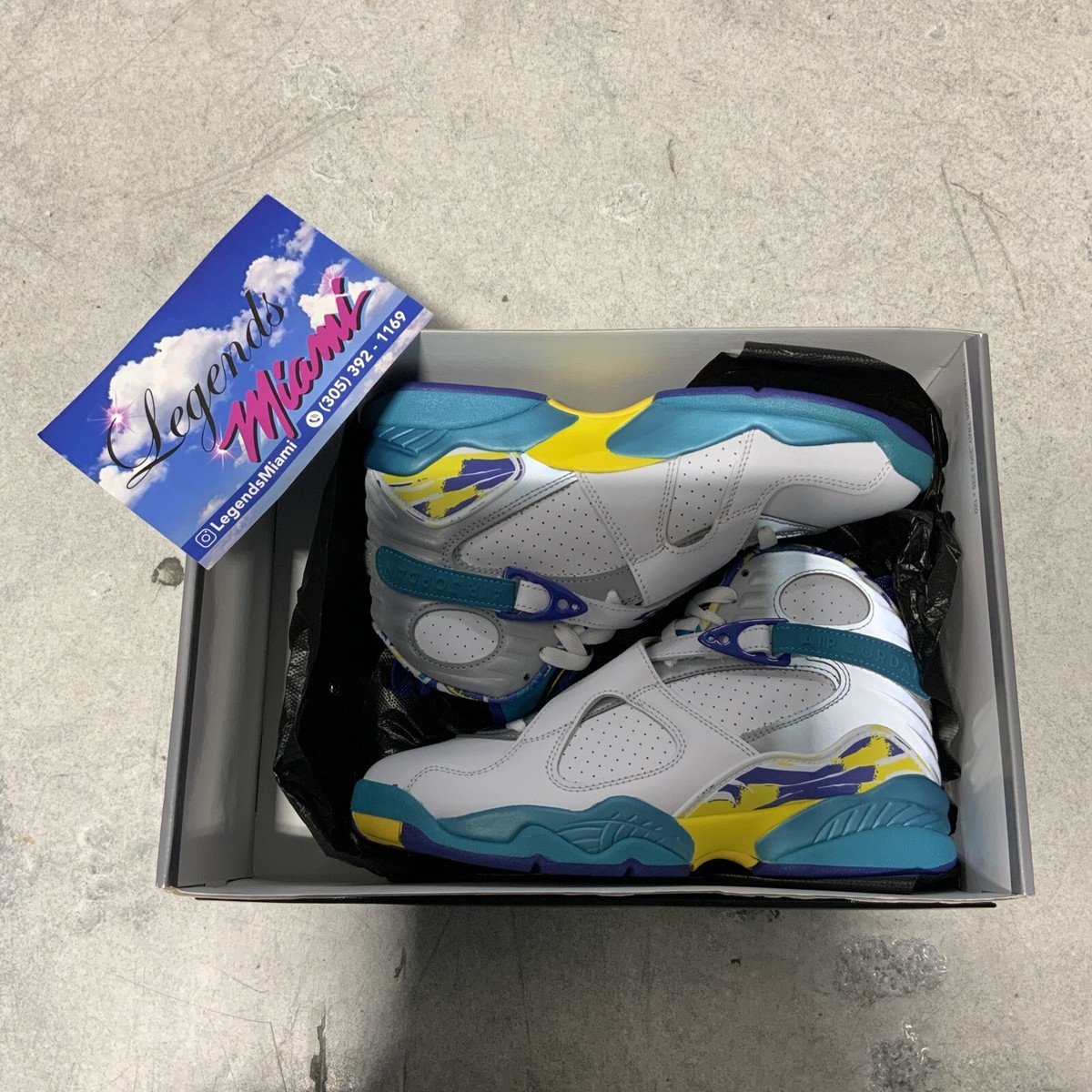 Air Jordan 8 Retro “White Aqua” 2019-W Size 8~M Size 6.5