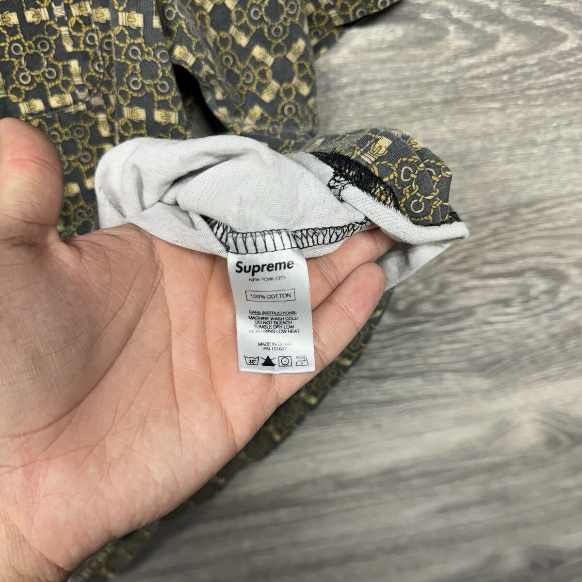Supreme Bridle Print Polo Shirt Men's Small Short Sleeve Supreme Bridle Print Polo Shirt Men's Small Short Sleeve