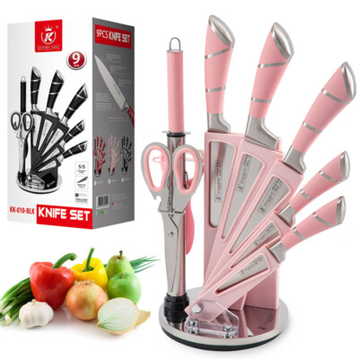 Kitchen Knife with Block Dishwasher Safe Stainless Steel Meat Chopping Cleaver