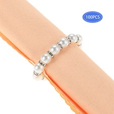 100Pcs Sliver Napkin Rings 34 mm For Thanksgiving Dinner/Wedding/New Year