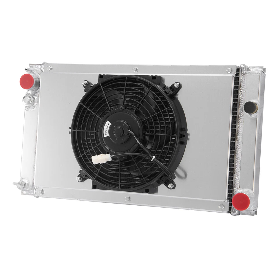 Ventilador de cubierta de radiador de 3 filas para Porsche 944 S2 1983-91 2,5 L 3,0 L l4 Turbo MT PRO Foto 3 de 4