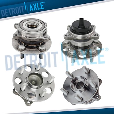 Front and Rear Wheel Bearings and Hubs Assembly Kit for 2011 - 2017 Lexus CT200h